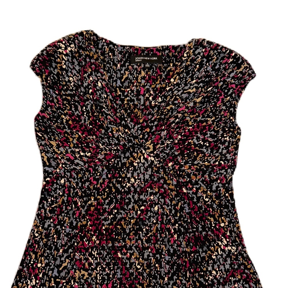 Jones New York Multi Color Print Stretchy Flowy - Picture 4 of 9